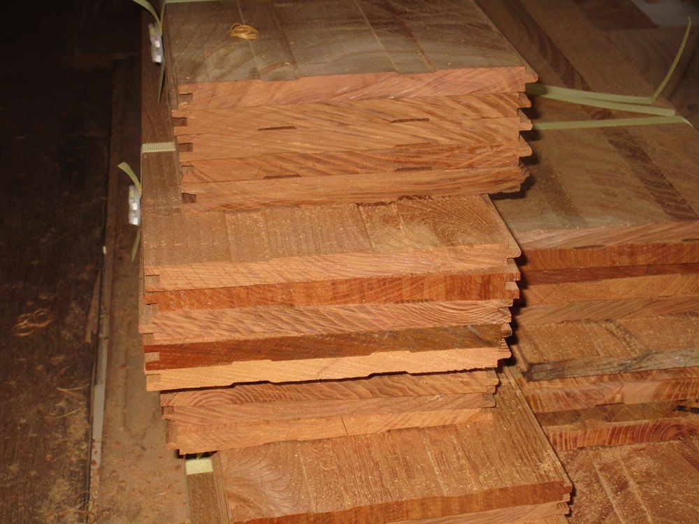 欅無垢加工板木口